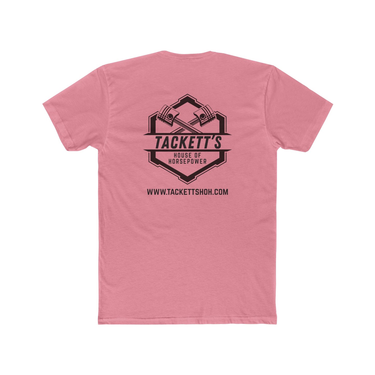 Engine Piston Dark Logo Tee - Solid Color Cotton Short Sleeve T-Shirt