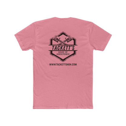 Engine Piston Dark Logo Tee - Solid Color Cotton Short Sleeve T-Shirt