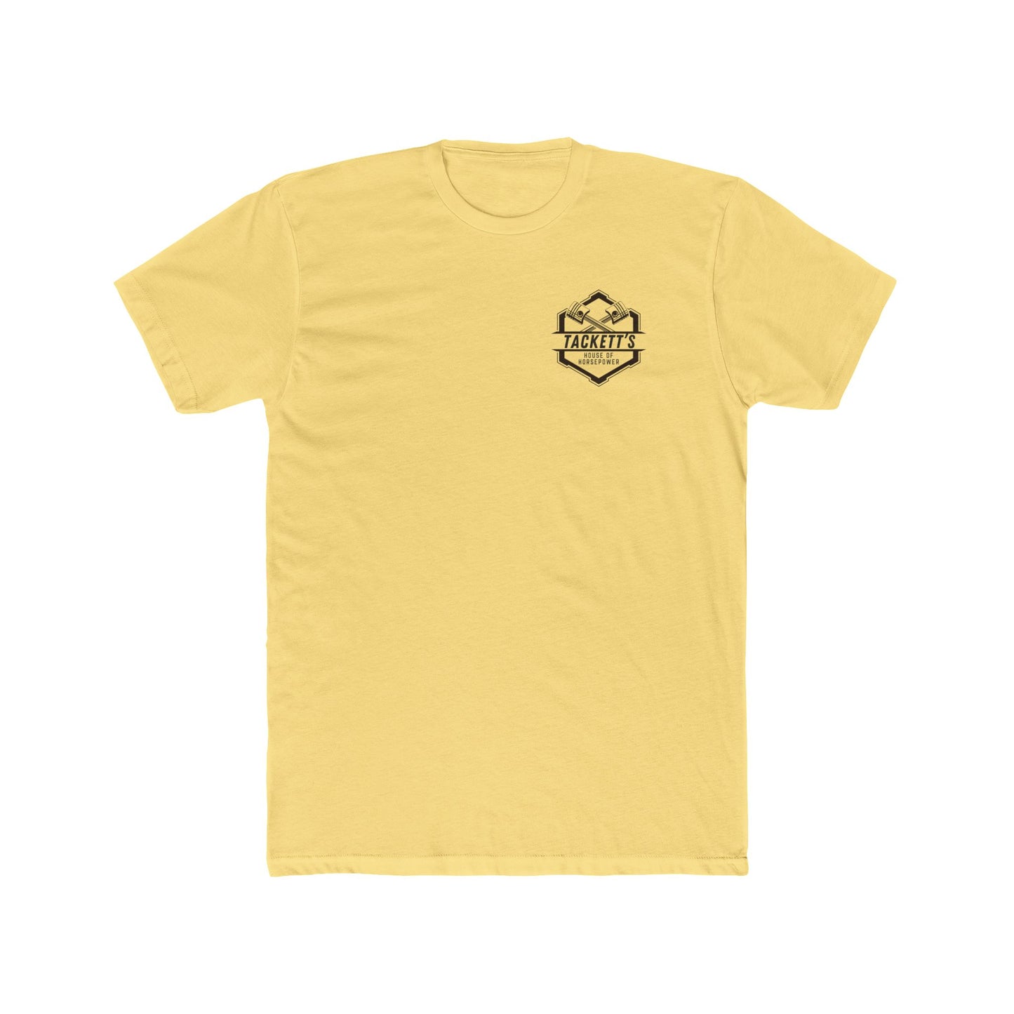 Engine Piston Dark Logo Tee - Solid Color Cotton Short Sleeve T-Shirt