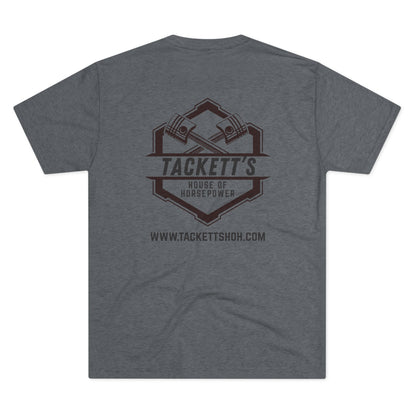 Tackett’s House of Horsepower Logo Tee — Engine Piston Mechanics Shirt