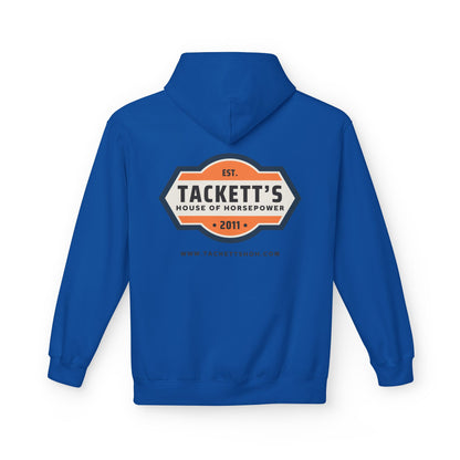 Tackett’s House of Horsepower Hoodie — Vintage Automotive Logo Pullover (Est. 2011)