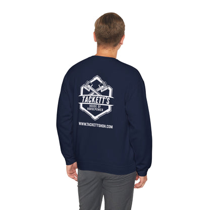 Sweatshirt Tackett's House of Horsepower — Mechanics Racing Crewneck, White Logo